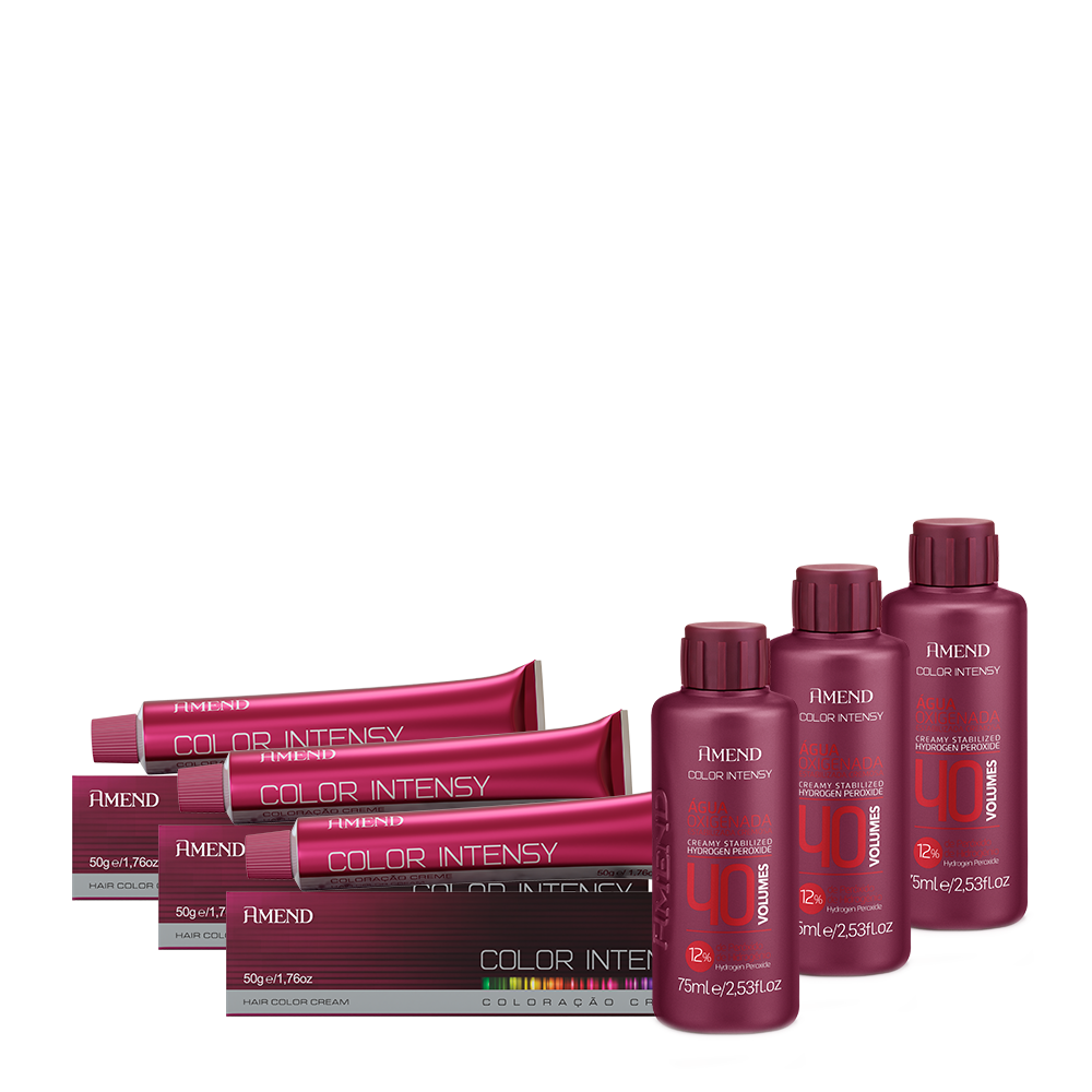 kit color intensy 12.0 louro claro natural especial + OX 40 | 6 produtos